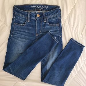 American Eagle Outfitters Super Stretch X Distressed Ankle Jegging Jeans